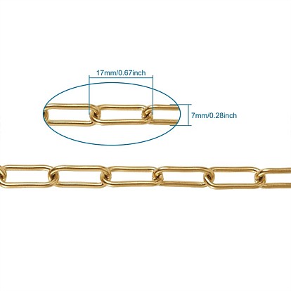 Placage ionique (ip) 304 chaînes de trombones en acier inoxydable, chaînes de câble allongées étirées, non soudée, avec bobine