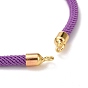Adjustable Polyester Cord Bracelet Making, Long-lasting Plated Golden Brass Finding, Lead Free & Cadmium Free