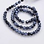 Faceted Bicone Electroplate Glass Beads Strands, Full Hematite Plated
