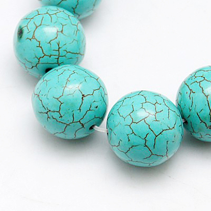 Synthetic Turquoise Beads Strands, Mixed Shapes, 10~30x10~15x7~10mm, hole: 1mm, 21~68pcs/strand, 16 inch