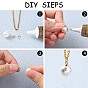 Golden Plated 201 Stainless Steel Cup Pearl Peg Bails Pin Pendants, For Half Drilled Beads Making