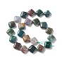 Natural Indian Agate Beads Strands, Rhombus