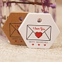 100 шт. бумажные подарочные бирки на день Святого Валентина, шестиугольник
