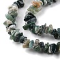 Natural Moss Agate Beads Strands, Chip