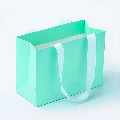 Paper Bags, Gift Bags, Shopping Bags, with Ribbon Handles, Rectangle