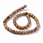 Natural Marble and Sesame Jasper/Kiwi Jasper Beads Strands, Column