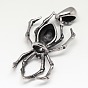 Fashionable Retro Halloween Jewelry 304 Stainless Steel Big Pendants, Spider and Skull