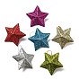 Décorations de pendentif étoile à paillettes en plastique, décoration suspendue pour sapin de Noël en ruban de soie