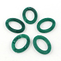 Oval Imitation Gemstone Acrylic Linking Rings, 37x28x3.5mm, about 250pcs/500g