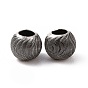 925 Sterling Silver Beads, Barrel with Textured