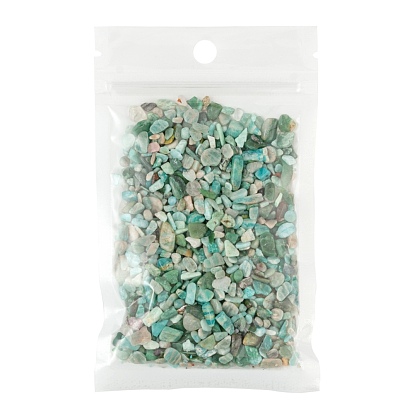 Natural Amazonite Chip Beads, No Hole/Undrilled