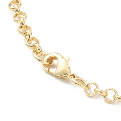 Brass Rolo Chain Necklace Making, with Lobster Claw Clasps