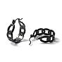 304 массивные серьги-кольца с цепочкой из нержавеющей стали для женщин