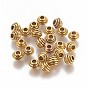 Alliage de perles d'entretoise de style tibétain, sans plomb et sans cadmium, rondelle, 5x6.5mm, Trou: 2.5mm