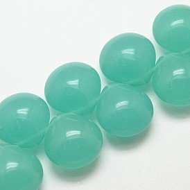 Dyed Natural Jade Teardrop Beads, 24x23x16mm, Hole: 1mm