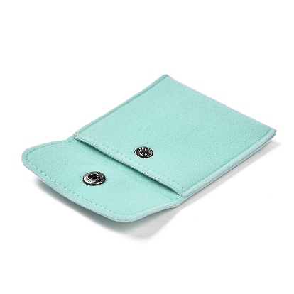 Velvet Jewelry Storage Pouches, Square Jewelry Bags with Snap Fastener, for Earrings, Rings Storage
