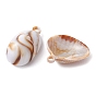 20Pcs 5 Style Acrylic Pendants, Imitation Gemstone Style, Shell & Starfish Shape