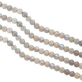 Brins de perles de labradorite naturelles rondes à facettes arricraft