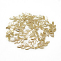 Brass Pendants, Leafy Branches, Real 18K Gold Plated