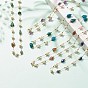 Collier de pierres précieuses naturelles et de perles, bijoux en acier inoxydable plaqué or pour femme
