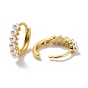 Plastic Pearl Beaded Hoop Earrings, Brass Jewelry for Women, Cadmium Free & Lead Free