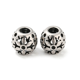 316 Surgical Stainless Steel  Beads, Snowflake