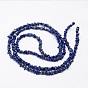 Chips Natural Lapis Lazuli Beads Strands, 3~8x3~12x3~5mm, Hole: 1mm, about 32 inch