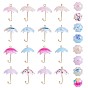 16Pcs Acrylic Umbrella Charms Pendants Acrylic Dangle Charm with Brass Loops for Jewelry Necklace Earring Making Handmade