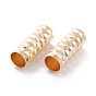 Brass Tube Beads, Faceted Tube, Long-Lasting Plated