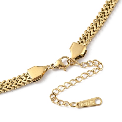 Ion Plating(IP) 304 Stainless Steel Mesh Chain Necklace for Men Women