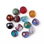 Retro Czech Glass Beads, Electroplate or Opaque Effect, Half Round