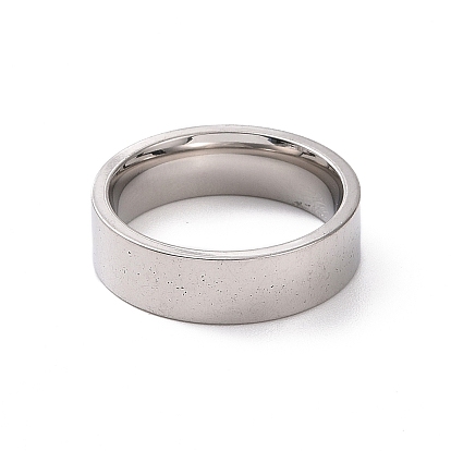 201 Stainless Steel Plain Band Ring for Women