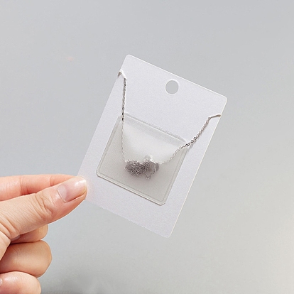 Пластиковая цепочка ожерелья клейкая сумка для карт дисплея ожерелья, самоклеящиеся карманы для ожерелья, цепочки, конверты для ожерелий, карманы для карт, для хранения свободных цепочек, ювелирные изделия