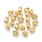 Brass Beads, Long-Lasting Plated, Lead Free & Cadmium Free & Nickel Free, Twist, Oval, Matte Style
