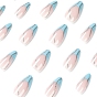 24 pcs 12 taille larme en plastique faux ongles conseils, couverture complète presse sur faux ongles, manucure détachable nail art, pour la pratique manucure nail art accessoires de décoration