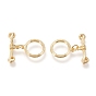 Brass Toggle Clasps, Long-Lasting Plated, Ring & Bar