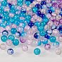 300 pcs 6 colores perlas de vidrio craqueladas pintadas con aerosol, rondo