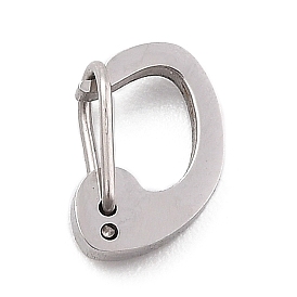304 Stainless Steel Push Gate Snap Key Clasps, Manual Polishing