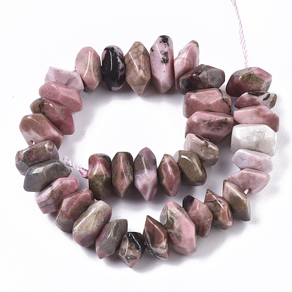 Perlas naturales rhodonite hebras, pepitas, facetados