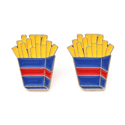 Alfileres de esmalte de chip/helado/hamburguesa, insignia de aleación de oro claro para ropa de mochila