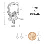 SHEGRACE 925 Sterling Silver Hoop Earrings, Star