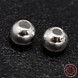 925 Sterling Silver Beads, Seamless Round Beads