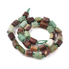 Natural Chrysoprase Beads Strands, Faceted, Column