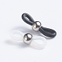 Eyeglass Holders, Glasses Rubber Loop Ends, with 302 Stainless Steel Findings, Long-Lasting Plated