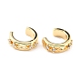 Brass Micro Pave Cubic Zirconia Cuff Earrings, Long-Lasting Plated, Ring