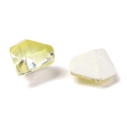 Cubic Zirconia Pointed Back Cabochons, Faceted, Diamond Shape