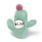 Cartoon Cactus Non Woven Fabric Brooch, PP Cotton Plush Doll Brooch for Backpack Clothes
