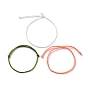 Ensemble de bracelets en nylon simple, bracelets réglables chanceux pour femmes