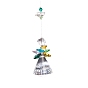 Angle Glass Hanging Ornaments, Colorful Octagonal Bead Suncatchers for Outdoor Garden Decorations