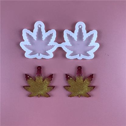 DIY Pendant Silicone Molds, Resin Casting Molds, Clay Craft Mold Tools, Leaf